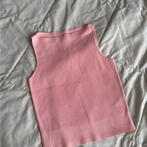 Pink Sleeveless Knit Top Banana Republic